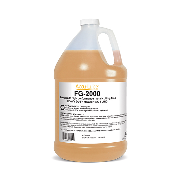 Picture of Accu-Lube Fg2001 Fg-2000 General Purpose Superior Cutting Oil, 1 Gal Jug, Mild, Liquid, Golden Food Grade